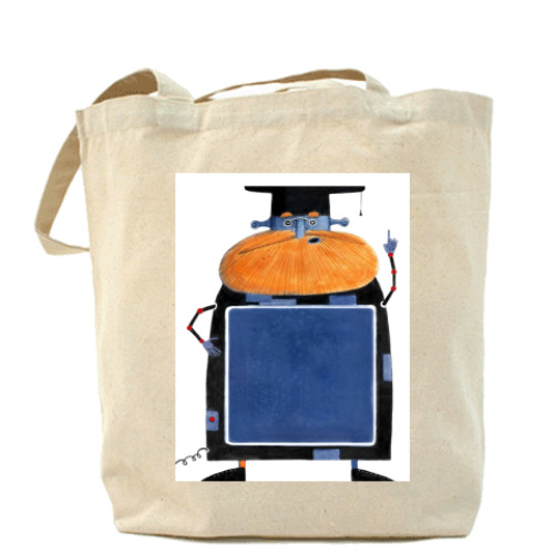 Сумка шоппер с принтом профессор