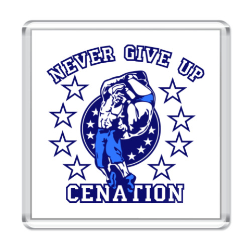 Магнит с принтом WWE John cena Never give up
