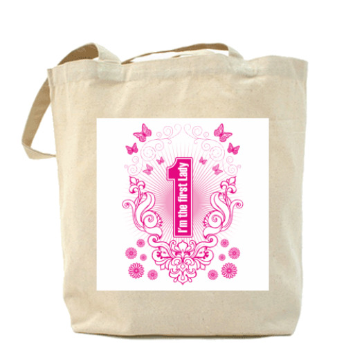 Сумка шоппер с принтом I'm First Lady