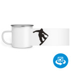 Кружка металлическая белая (круговая запечатка)