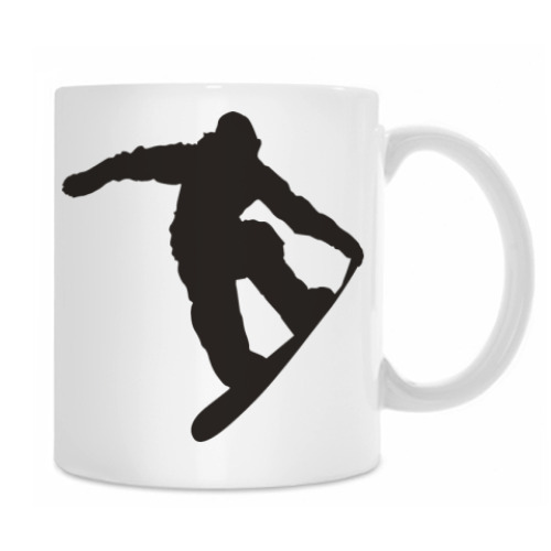 Кружка с принтом Snowboard