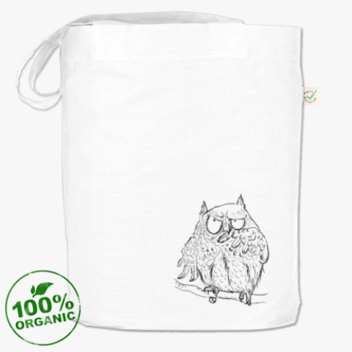 Сумка шоппер с принтом сова, мудрая сова, owl