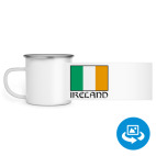 Кружка металлическая белая (круговая запечатка)