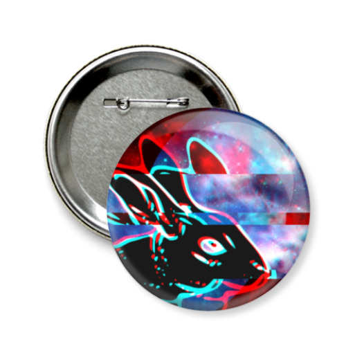 Значок 58мм с принтом ДОСмот? Bunny