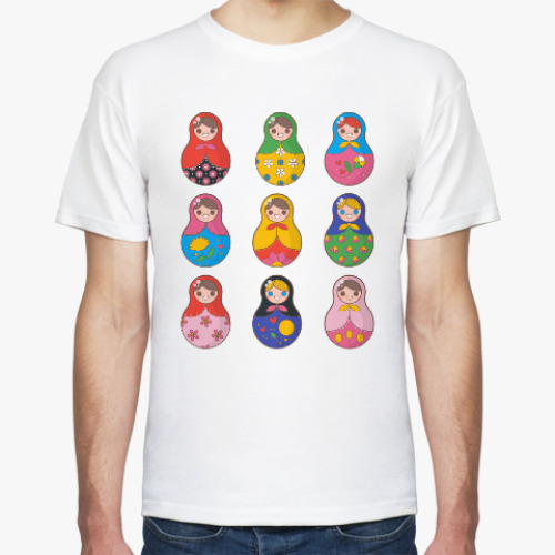 Футболка с принтом Матрешки