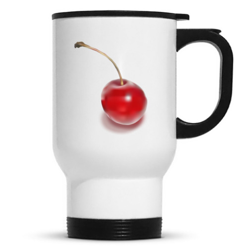 Кружка-термос с принтом Вишня