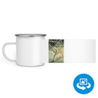 Кружка металлическая белая (круговая запечатка)