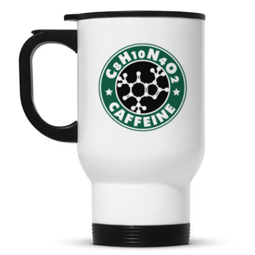 Кружка-термос с принтом Кофеин