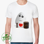 Милое яичко любит кофе