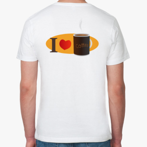 Футболка из органик-хлопка с принтом Милое яичко любит кофе