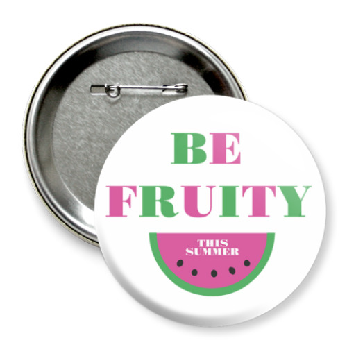 Значок 75мм с принтом Лето