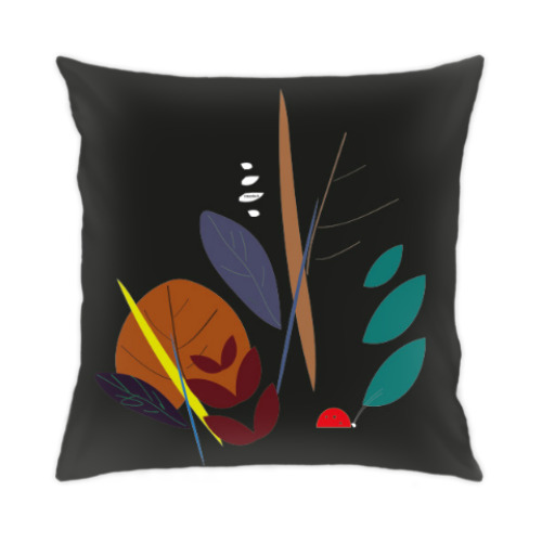 Подушка с принтом весна сменяет зиму