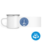 Кружка металлическая белая (круговая запечатка)