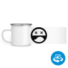 Кружка металлическая белая (круговая запечатка)