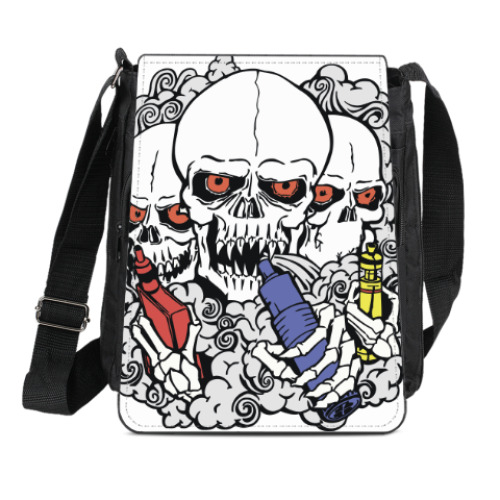 Сумка-планшет с принтом Vaping Skulls