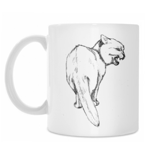 Кружка с принтом Злой кот