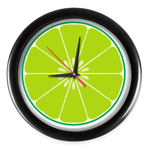 Настенные часы с принтом Лайм