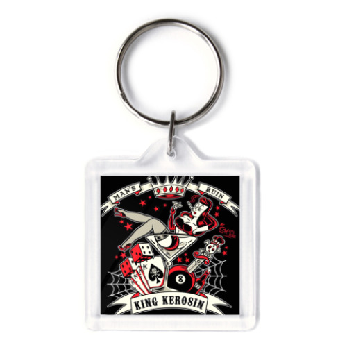 Брелок с принтом   KEROSIN