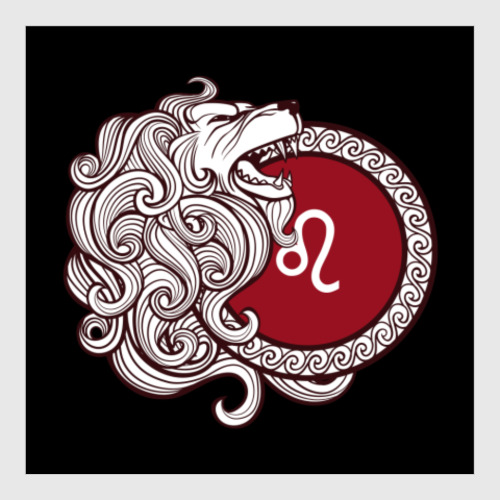 Постер с принтом Символ Лев Знак Зодиака