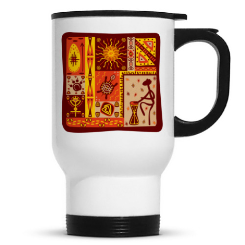 Кружка-термос с принтом Утро в Африке