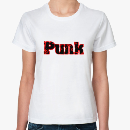 Классическая футболка с принтом Punk