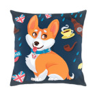 Подушка 35x35 см Корги из Лондона