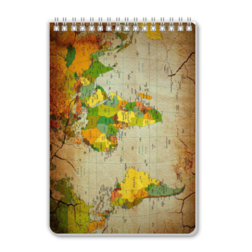 Блокнот с принтом Old map