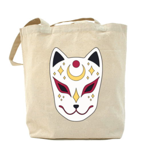 Сумка шоппер с принтом Кицунэ