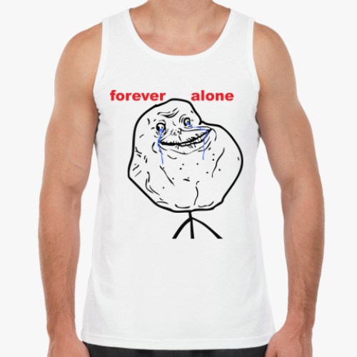 Майка с принтом Forever Alone