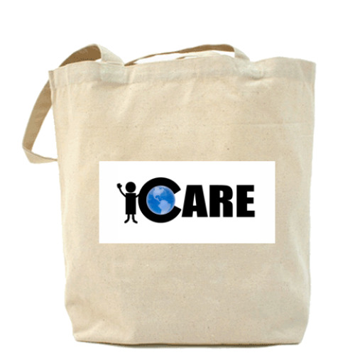 Сумка шоппер с принтом  iCare