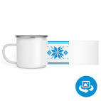 Кружка металлическая белая (круговая запечатка)