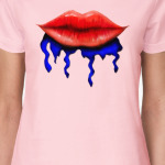 Акварельные растекающиеся губы