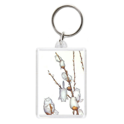 Брелок с принтом Вербные котики