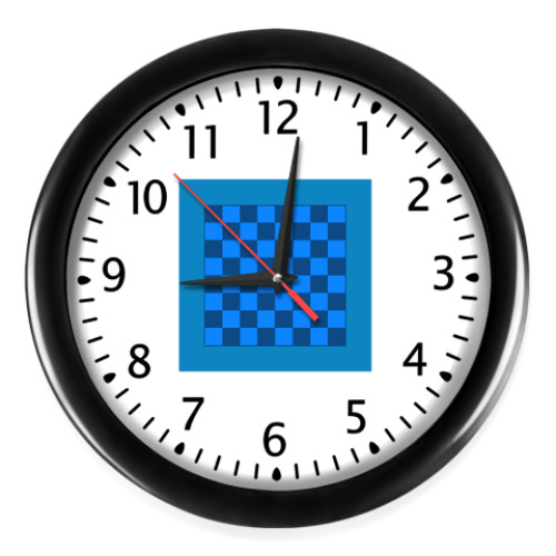 Настенные часы с принтом Шахматы