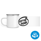 Кружка металлическая белая (круговая запечатка)