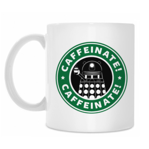 Кружка с принтом Caffeinate Dalek