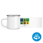 Кружка металлическая белая (круговая запечатка)