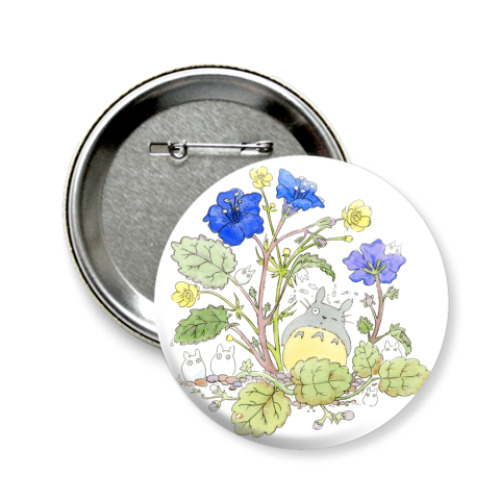 Значок 58мм с принтом Тоторо