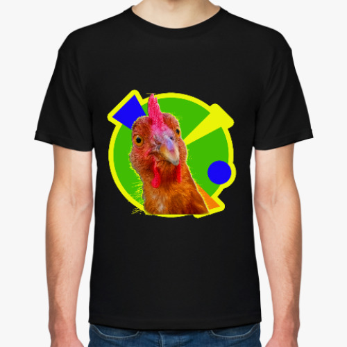 Футболка с принтом Удивленная птица