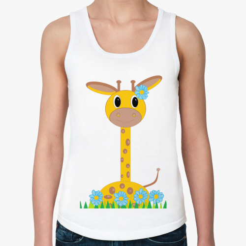 Женская майка с принтом Жираф