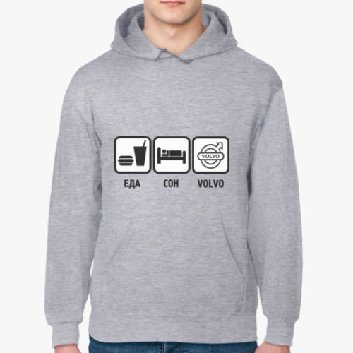Толстовка худи с принтом  volvo