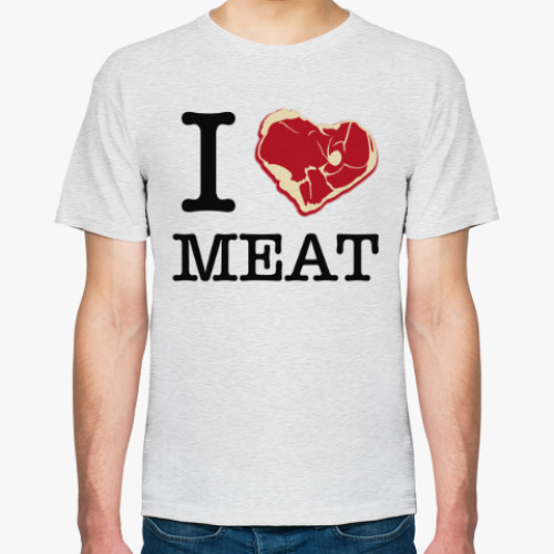Футболка с принтом I love meat