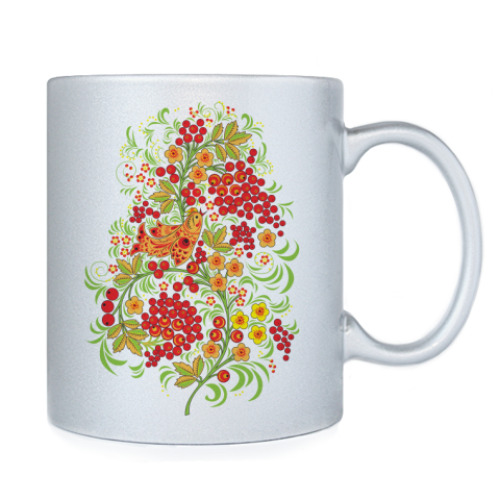 Кружка с принтом Хохлома