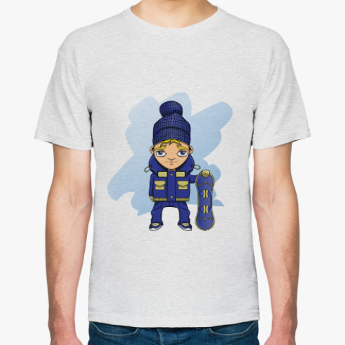 Футболка с принтом Сноубордист