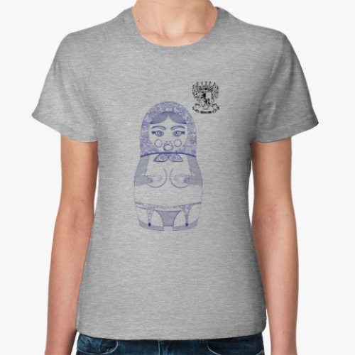 Женская футболка с принтом ядрена матрена схема