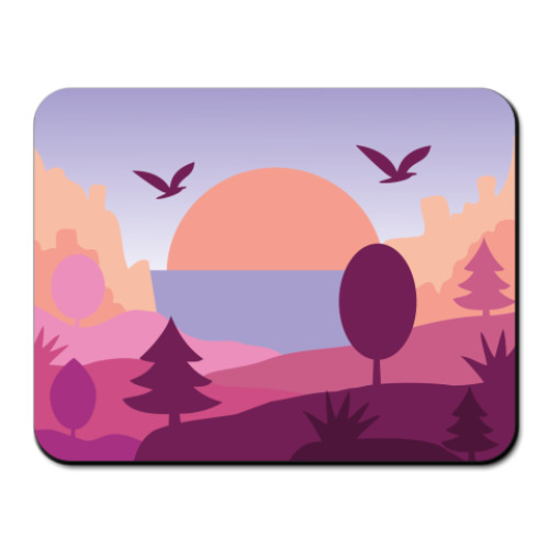 Коврик для мыши с принтом Вечер