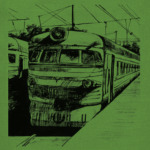 Ретро электропоезд на ЖД станц