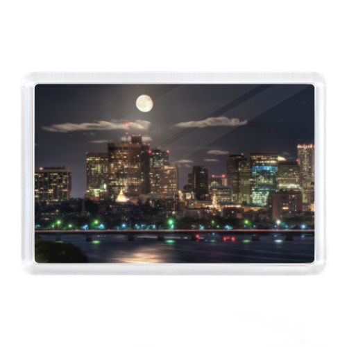 Магнит с принтом Бостон, сша