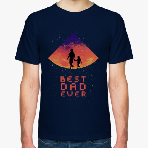 Футболка с принтом Подарок Папе BEST DAD EVER