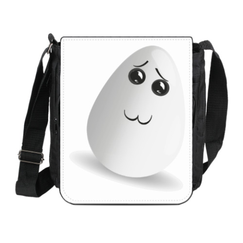 Сумка на плечо (мини-планшет) с принтом Яйцо умиляется